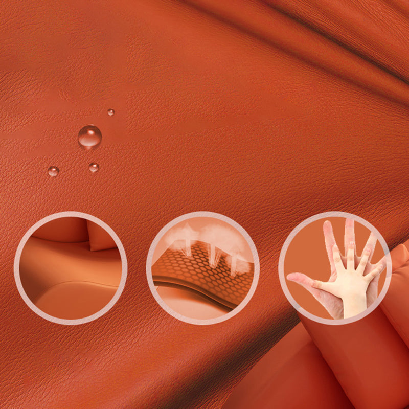 Sofa incurvé sans bras en cuir en faux cuir 27,55 "de large canapé contemporain, résistant aux taches