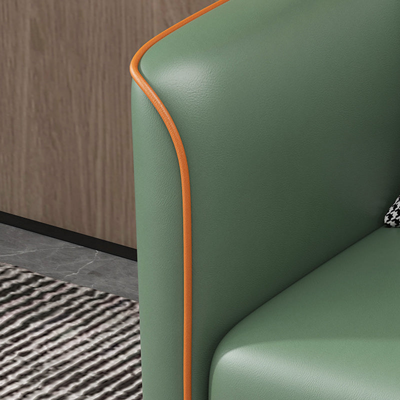 Tuxedo Arm Standard Sofa 25,98 "H Moderne stijl Single Cushion Faux lederen bank