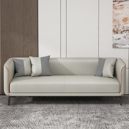 Tuxedo Arm Standard Sofa 25,98 "H Moderne stijl Single Cushion Faux lederen bank