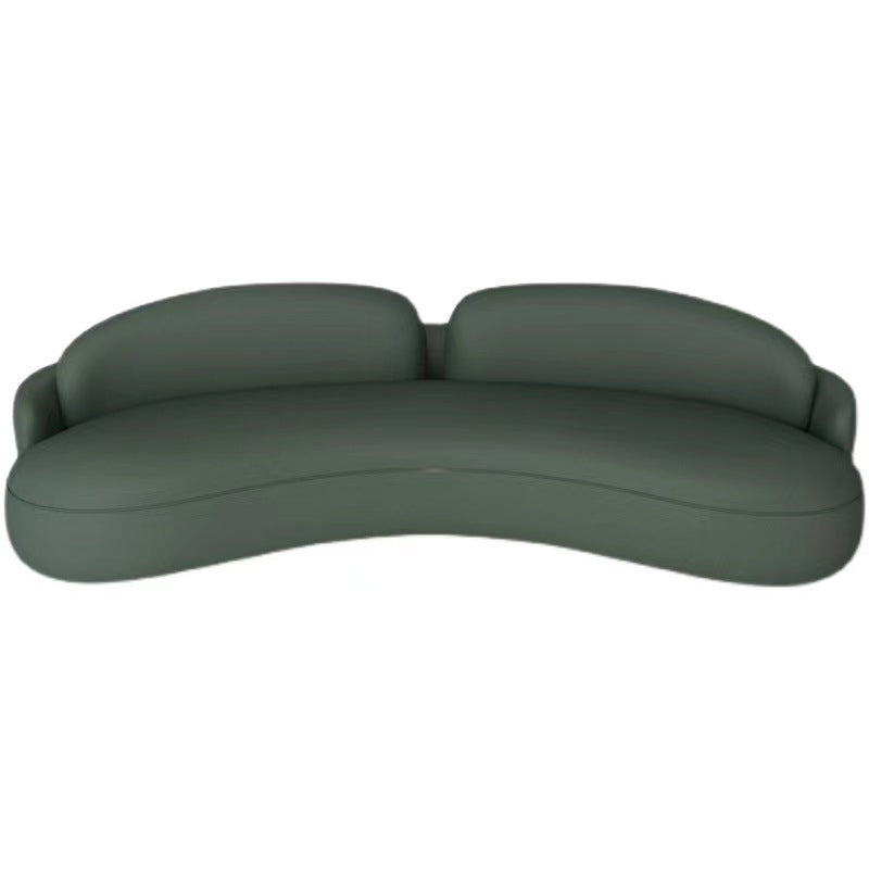 28.34 "Wijd faux leer gebogen bank eigentijdse armloze bank voor woonkamer