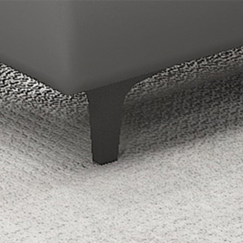 29.53 "H Sofá de cuero Faux Sofá con brazo de esmoquin contemporáneo en gris