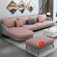 L-Shape Sectional with Sloped Arms and Pillow Back for 4 People