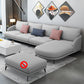 L-Shape Sectional with Sloped Arms and Pillow Back for 4 People