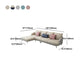 L-Shape Sectional with Sloped Arms and Pillow Back for 4 People