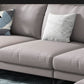 Square 4-Seater Sectional with Pillows Back in Linen Blend L-shape Sectional Clearhalo 'furn' 'furn_sectionals' 'Furniture' 'Living Room Furniture' 'Sectionals' 5765807