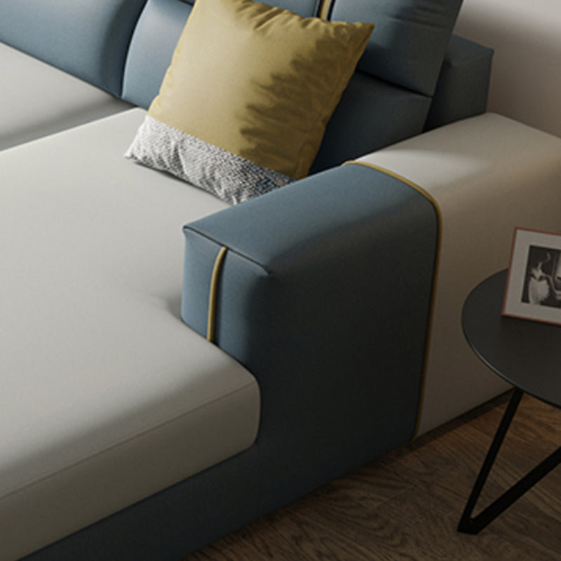 Contemporaneo a forma di L sezionale con chaise e braccia ad incasso