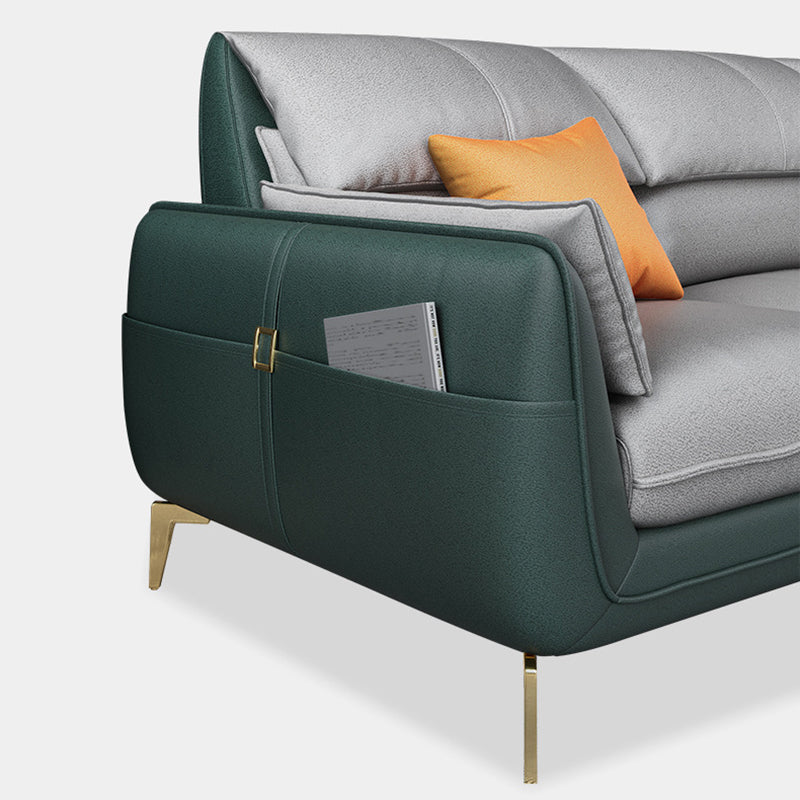 Contemporary 4-Seater with Storage and Pillow Back for Living Room Clearhalo 'furn' 'furn_sectionals' 'Furniture' 'Living Room Furniture' 'Sectionals' 5765921