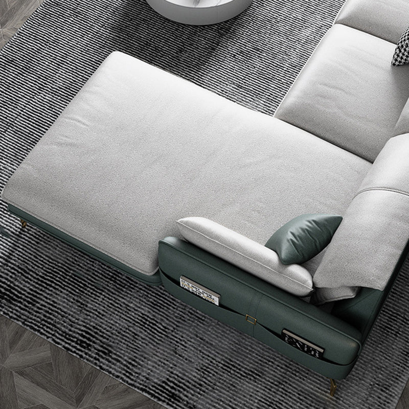 Contemporary 4-Seater with Storage and Pillow Back for Living Room Clearhalo 'furn' 'furn_sectionals' 'Furniture' 'Living Room Furniture' 'Sectionals' 5765924