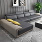Modern Sectional with Adjustable Head Pillow and Pillow Top Arm Dark Gray-White Clearhalo 'furn' 'furn_sectionals' 'Furniture' 'Living Room Furniture' 'Sectionals' 5765983