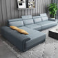Modern Sectional with Adjustable Head Pillow and Pillow Top Arm Blue Clearhalo 'furn' 'furn_sectionals' 'Furniture' 'Living Room Furniture' 'Sectionals' 5765984