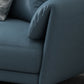 Contemporary 4-Seater Sectional with Pillow Top Arms in Faux Leather Clearhalo 'furn' 'furn_sectionals' 'Furniture' 'Living Room Furniture' 'Sectionals' 5766003