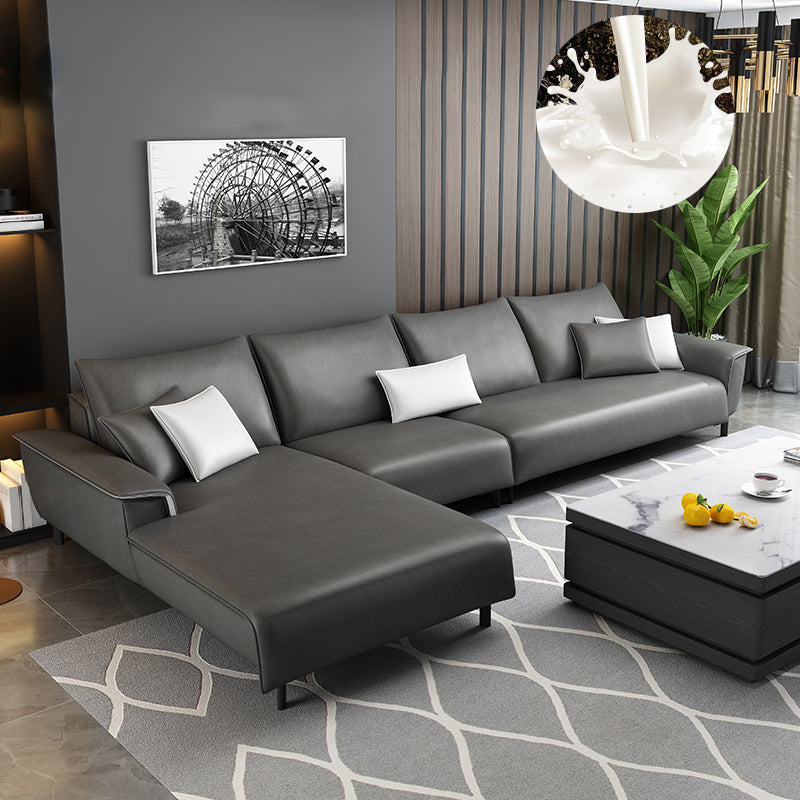 Moderni 4 cuscini posteriori sezionali con cuscino braccia per soggiorno