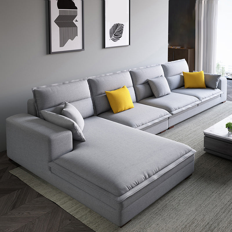 Sezione contemporanea con braccia top a cuscino per 4 persone divano stazionario