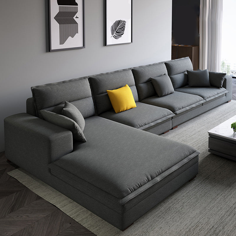 Sezione contemporanea con braccia top a cuscino per 4 persone divano stazionario