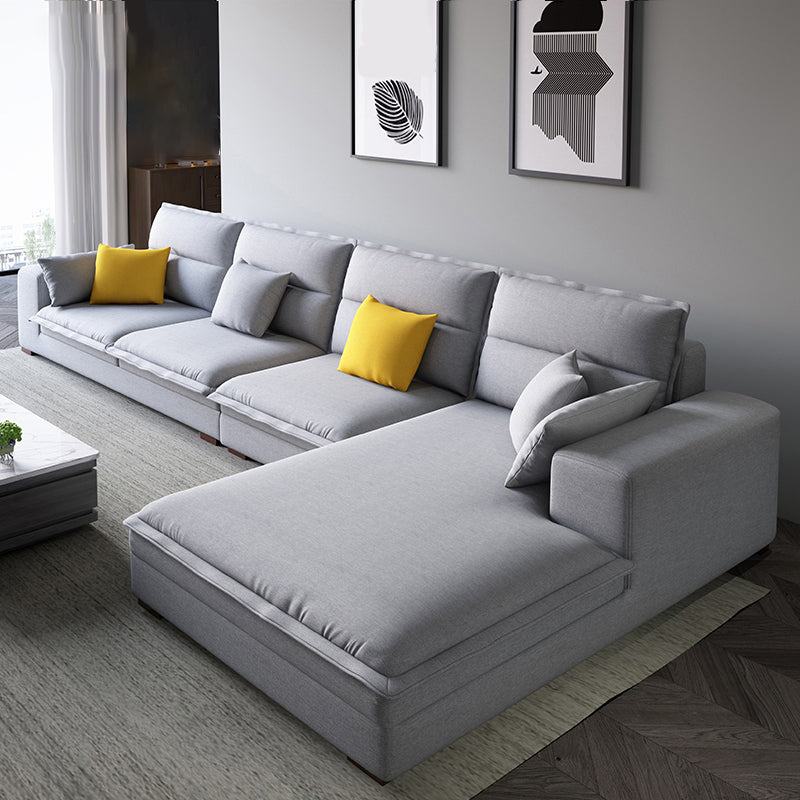 Sezione contemporanea con braccia top a cuscino per 4 persone divano stazionario