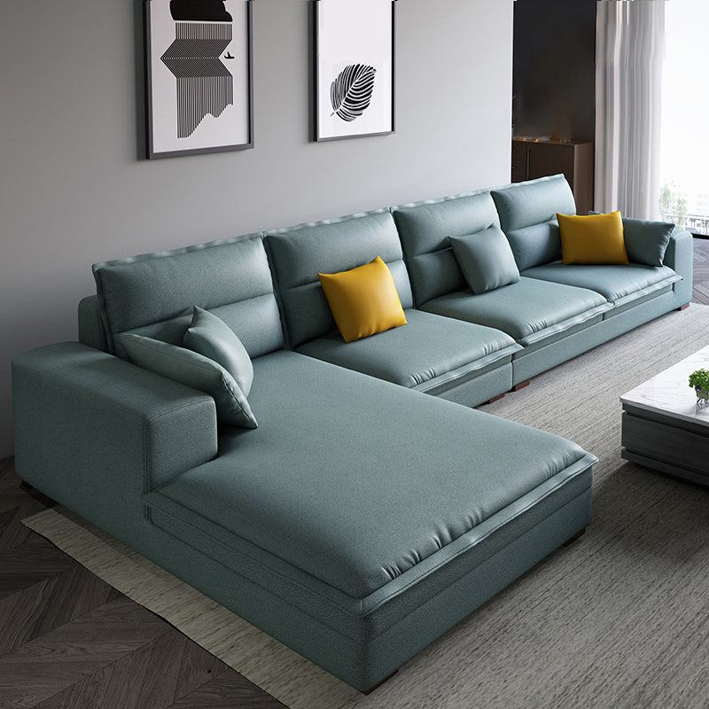 Sezione contemporanea con braccia top a cuscino per 4 persone divano stazionario
