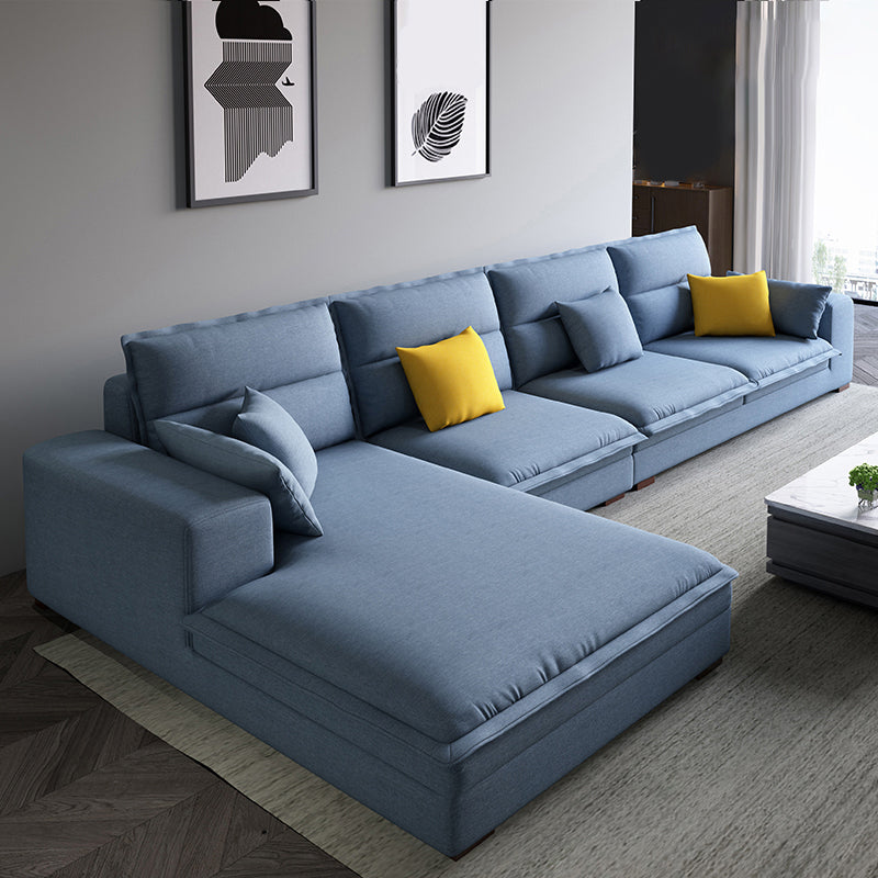 Sezione contemporanea con braccia top a cuscino per 4 persone divano stazionario