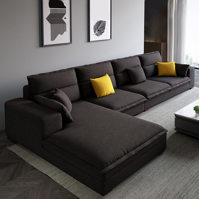 Sezione contemporanea con braccia top a cuscino per 4 persone divano stazionario