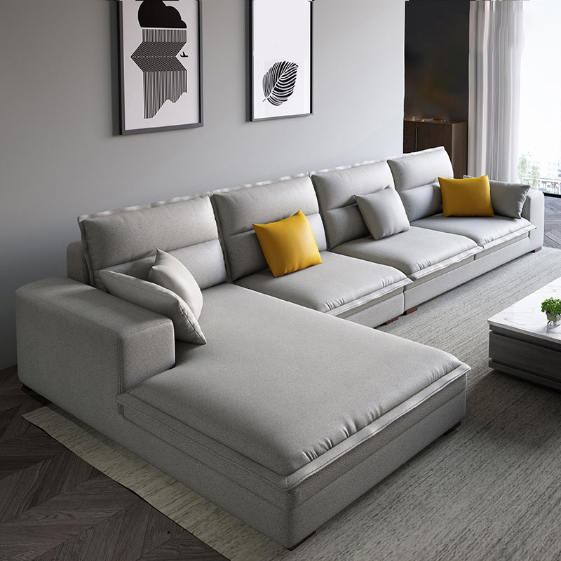 Sezione contemporanea con braccia top a cuscino per 4 persone divano stazionario