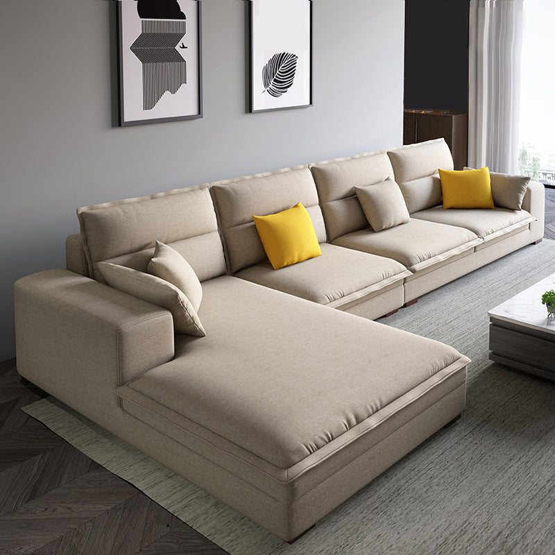 Sezione contemporanea con braccia top a cuscino per 4 persone divano stazionario