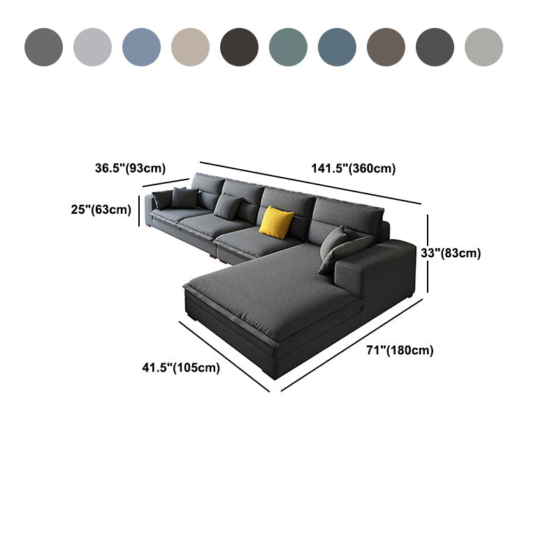 Sezione contemporanea con braccia top a cuscino per 4 persone divano stazionario