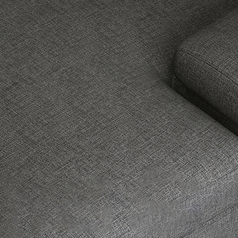 Modern Linen Blend Sectional with Pillow Top Arm for 4 People