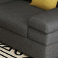 Modern Linen Blend Sectional with Pillow Top Arm for 4 People
