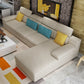 Modern Linen Blend Sectional with Pillow Top Arm for 4 People