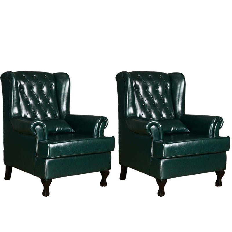 Mident secolo moderno da 33,46 "in pelle larga sedia a braccia arrotolata