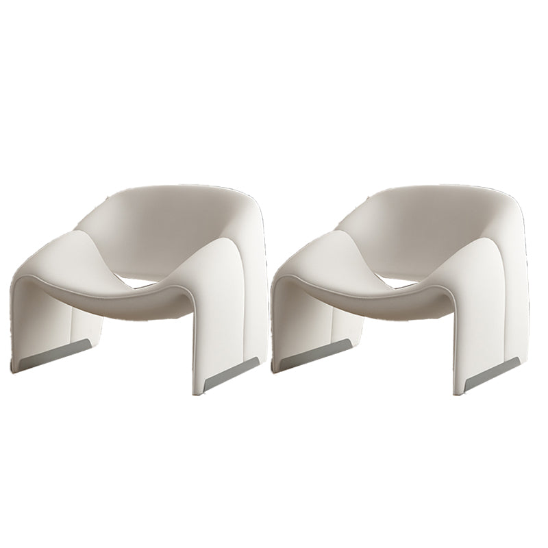 Mid-Century Modern Fixed Back Accent Chair Armless Accent Room Chair for Living Room