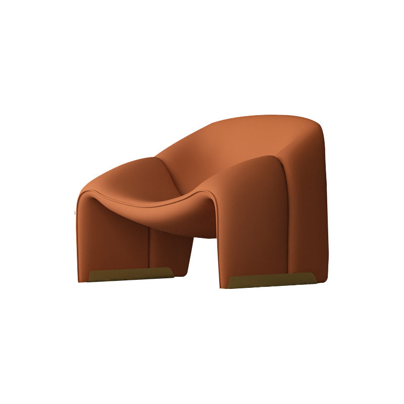 Mid-Century Modern Fixed Back Accent Chair Armless Accent Room Chair for Living Room