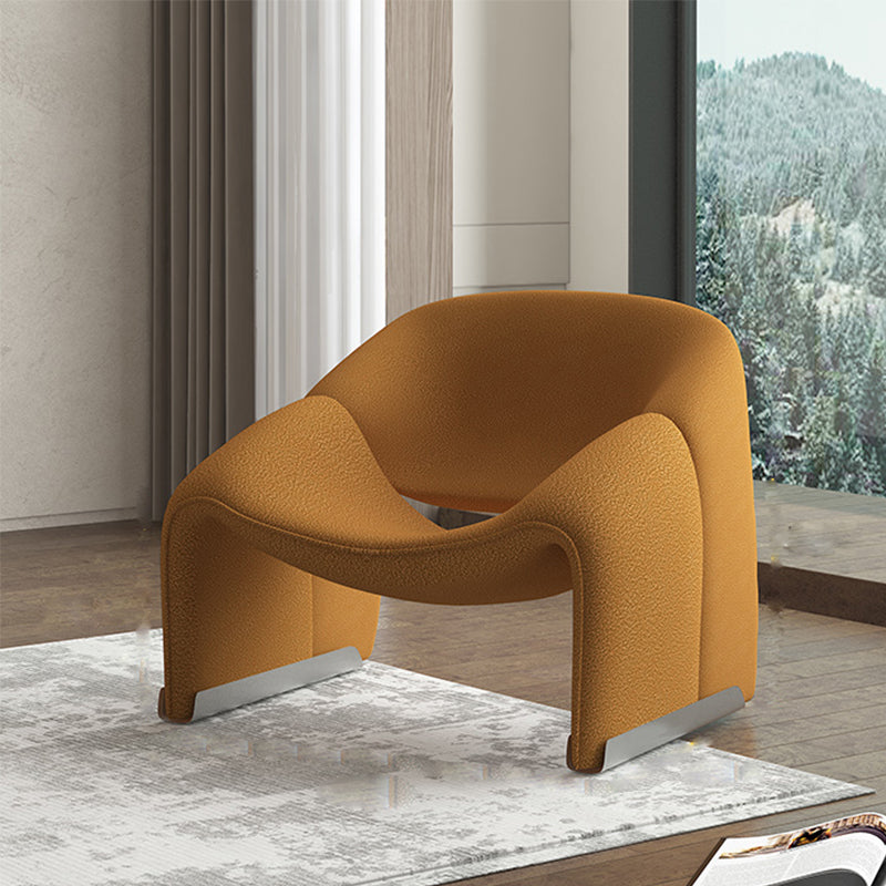 Mid-Century Modern Fixed Back Accent Chair Armless Accent Room Chair for Living Room