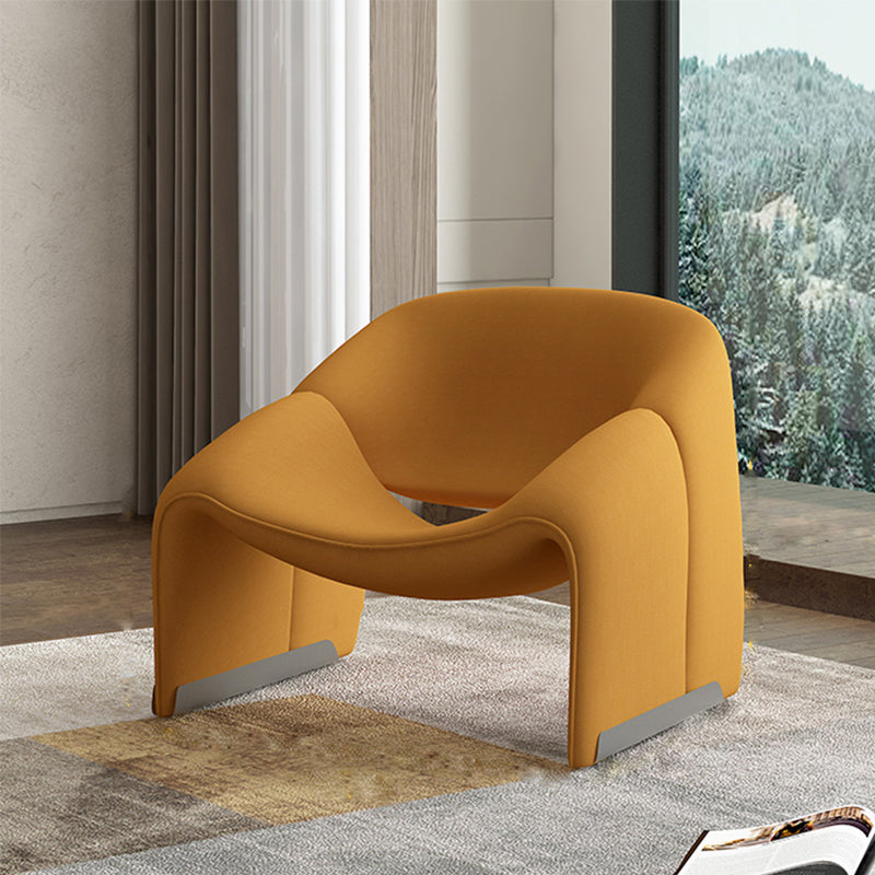 Mid-Century Modern Fixed Back Accent Chair Armless Accent Room Chair for Living Room