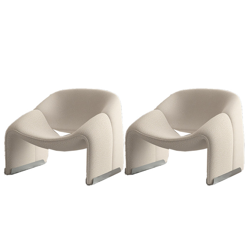 Mid-Century Modern Fixed Back Accent Chair Armless Accent Room Chair for Living Room