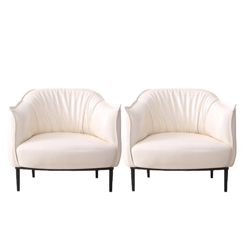 31,89 "sedia singola divano in stile metà secolo PU Sedia a braccioli svasati