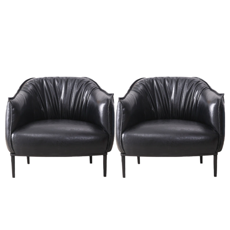 31,89 "sedia singola divano in stile metà secolo PU Sedia a braccioli svasati