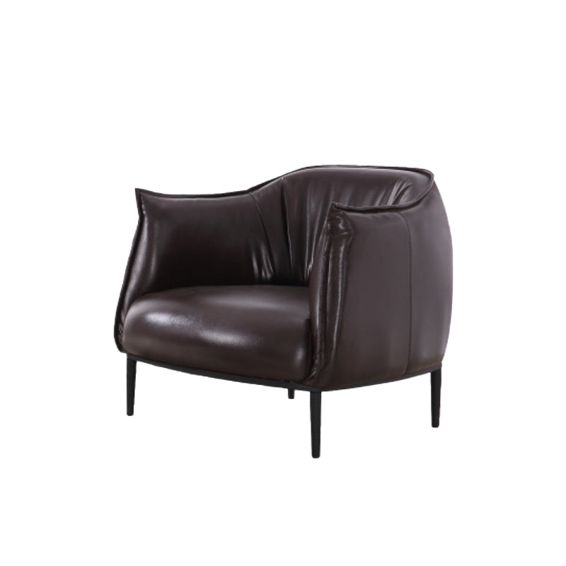 31,89 "sedia singola divano in stile metà secolo PU Sedia a braccioli svasati