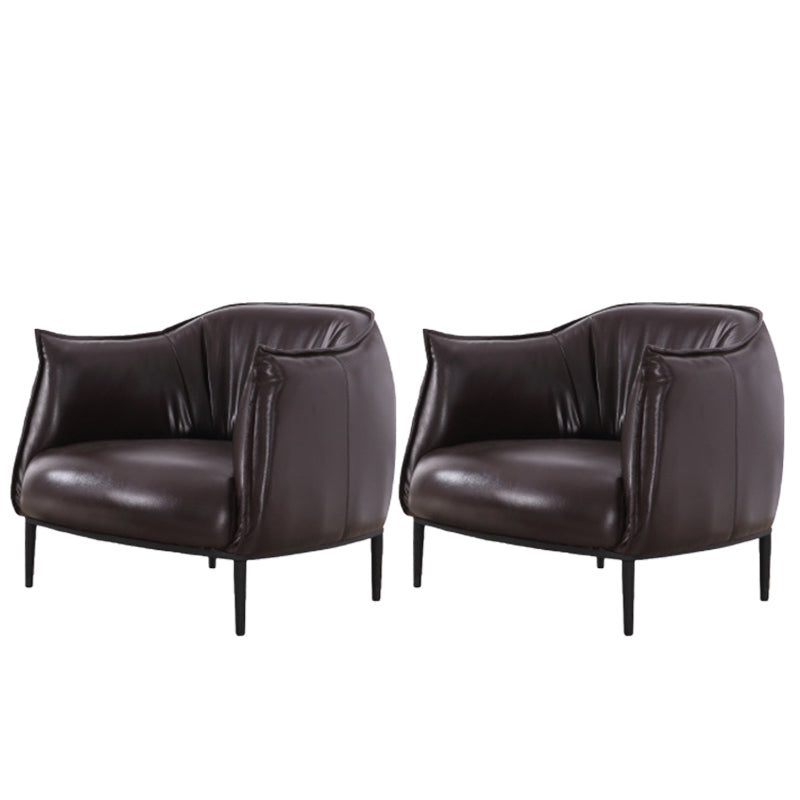 31,89 "sedia singola divano in stile metà secolo PU Sedia a braccioli svasati