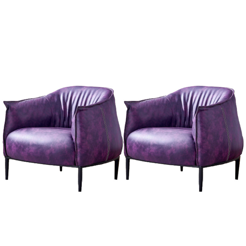 31,89 "sedia singola divano in stile metà secolo PU Sedia a braccioli svasati