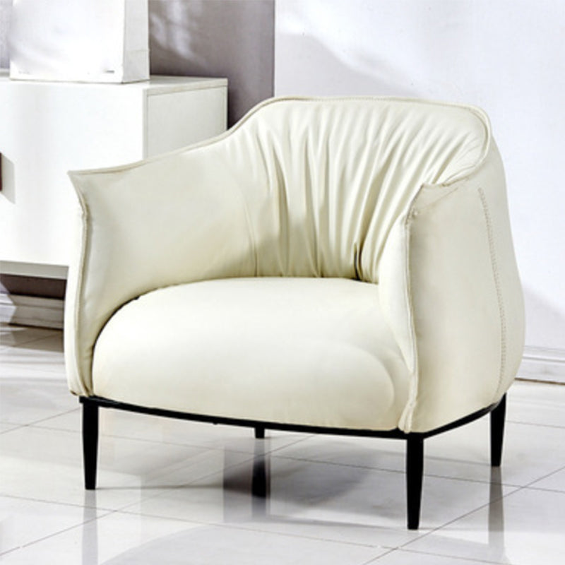 31,89 "sedia singola divano in stile metà secolo PU Sedia a braccioli svasati