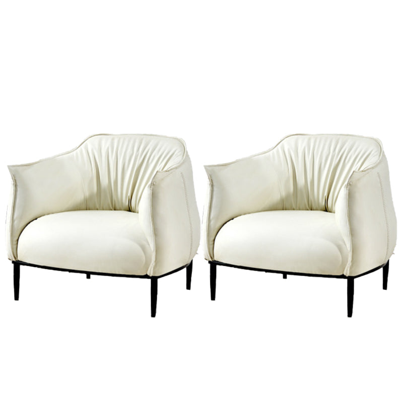 31,89 "sedia singola divano in stile metà secolo PU Sedia a braccioli svasati