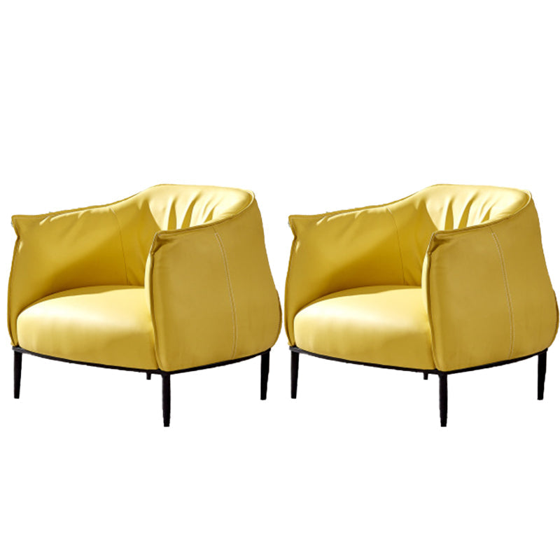 31,89 "sedia singola divano in stile metà secolo PU Sedia a braccioli svasati