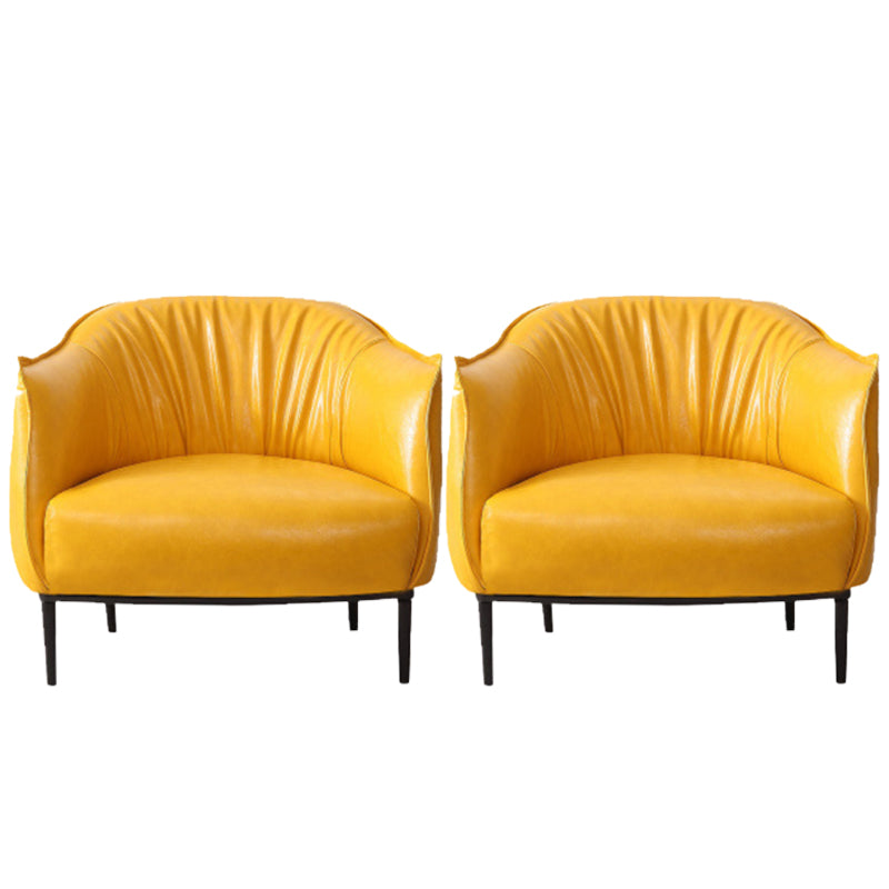 31,89 "sedia singola divano in stile metà secolo PU Sedia a braccioli svasati