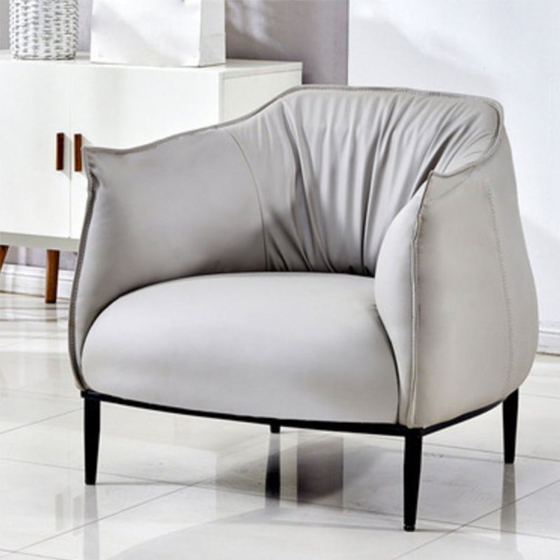 31,89 "sedia singola divano in stile metà secolo PU Sedia a braccioli svasati