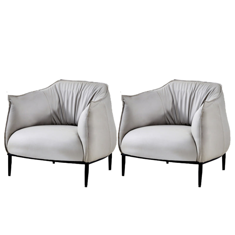 31,89 "sedia singola divano in stile metà secolo PU Sedia a braccioli svasati