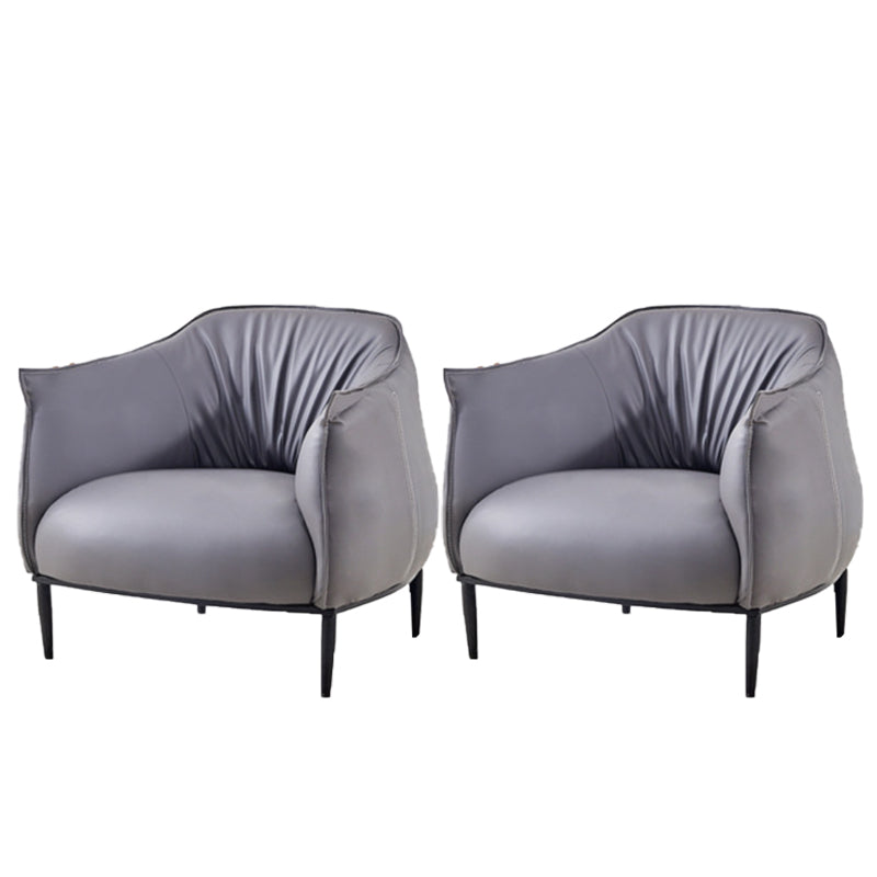 31,89 "sedia singola divano in stile metà secolo PU Sedia a braccioli svasati