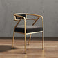 Glam Style 21.65" Wide Fixed Back Sponge Metal Frame Arm Chair