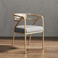 Glam Style 21.65" Wide Fixed Back Sponge Metal Frame Arm Chair
