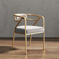 Glam Style 21.65" Wide Fixed Back Sponge Metal Frame Arm Chair