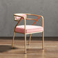 Glam Style 21.65" Wide Fixed Back Sponge Metal Frame Arm Chair